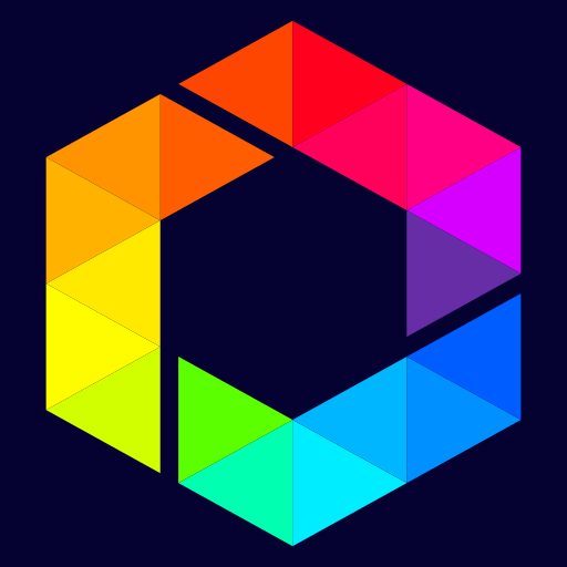 mytourpro logo hexagon with rainbow colors